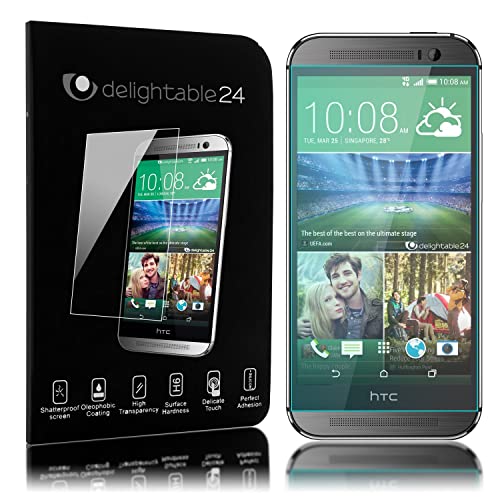 NALIA Schutzglas kompatibel mit HTC One M8, Full-Cover Displayschutz Handy-Folie, 9H Härte Glas-Schutzfolie Bildschirm-Abdeckung, Schutz-Film Phone HD Screen Protector Tempered Glass - Transparent von NALIA