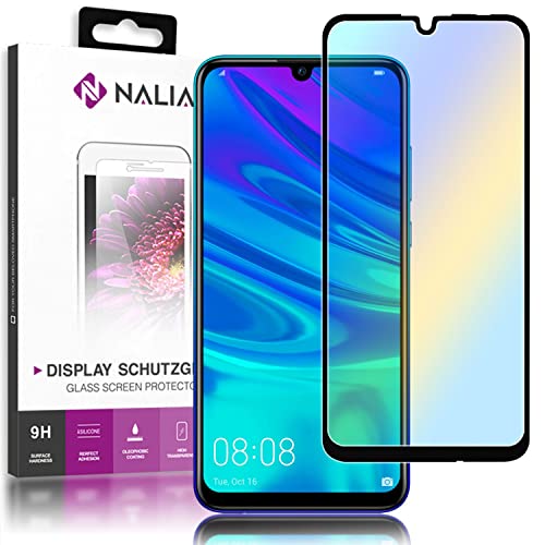 NALIA Schutzglas kompatibel mit Huawei P smart 2019, 9H HD Full-Cover Display Schutz Echt Glas-Folie, Handy Schutzfolie Bildschirm-Abdeckung Schutz-Film Screen Protector Tempered Glass - Transparent von NALIA