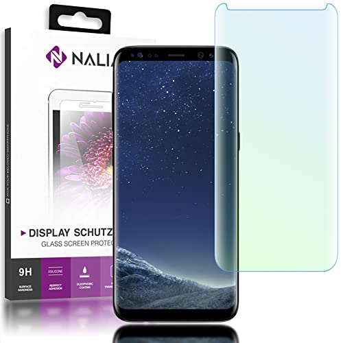 NALIA Schutzglas kompatibel mit Samsung Galaxy S8, 3D Full-Cover Displayschutz Hüllen-Kompatibel, 9H Härte Glas-Schutzfolie Handy-Folie Schutz-Film, HD Screen Protector Tempered Glass - Transparent von NALIA
