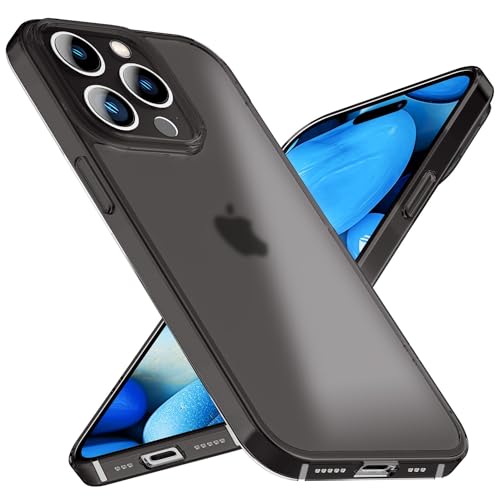NALIA Semi-Transparent Case kompatibel mit iPhone 15 Pro Max Hülle, 0,3mm Extrem Schlankes Hardcase, Frosted Cover Matt Durchscheinend Ultra-Dünn Anti-Fingerabdruck Kratzfest Leicht, Farbe:Schwarz NALIA Semi-Transparent Case kompatibel mit iPhone 15 Pro Max Hülle, 0,3mm Extrem Schlankes Hardcase, Frosted Cover Matt Durchscheinend Ultra-Dünn Anti-Fingerabdruck Kratzfest Leicht, Farbe:Schwarz von NALIA