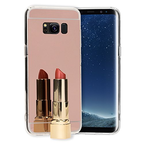 NALIA Spiegel Hülle kompatibel mit Samsung Galaxy S8, Ultra-Slim Mirror Case TPU Silikon Handyhülle, Dünne Schutzhülle Back-Cover verspiegelt, Handy-Tasche Bumper Smart-Phone Etui, Farbe:Rose Gold NALIA Spiegel Hülle kompatibel mit Samsung Galaxy S8, Ultra-Slim Mirror Case TPU Silikon Handyhülle, Dünne Schutzhülle Back-Cover verspiegelt, Handy-Tasche Bumper Smart-Phone Etui, Farbe:Rose Gold von NALIA
