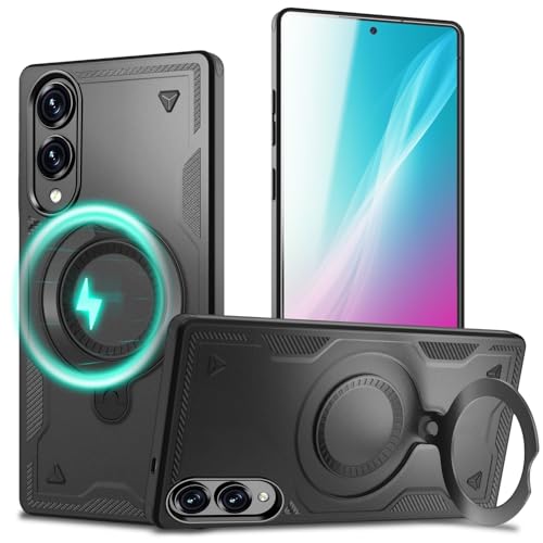 NALIA Stormguard für Samsung Galaxy S25 Edge Hülle für MagSafe, Panzerhülle mit 360° Ring, Schlagfest & Stabil, Verstärkter Fallschutz, Militär Schutzklasse, Stoßfeste Handyhülle, Farbe:Vulkanschwarz NALIA Stormguard für Samsung Galaxy S25 Edge Hülle für MagSafe, Panzerhülle mit 360° Ring, Schlagfest & Stabil, Verstärkter Fallschutz, Militär Schutzklasse, Stoßfeste Handyhülle, Farbe:Vulkanschwarz von NALIA