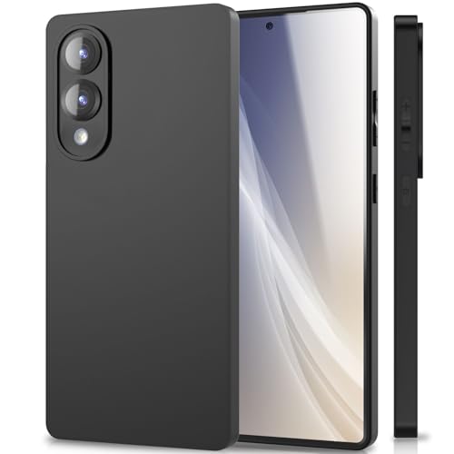 NALIA Strider für Samsung Galaxy S25 Edge Hülle, Schwarze Silikonhülle, Dünn & Schlank, Mattiert, Eingelassene Tasten-Kappen, Erhöhter Staubschutz, Strapazierfähig & Flexibel, Leichte Handyhülle von NALIA