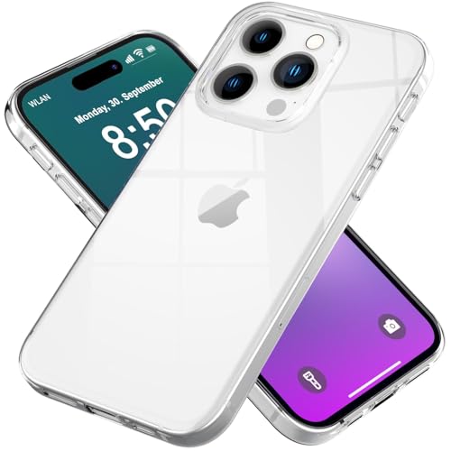 NALIA Transparent Silikonhülle kompatibel mit iPhone 16 Pro Hülle, Durchsichtig Klar Crystal Clear Anti-Gelb Vergilbungsfrei Dünn, Schutzhülle Silikon Stoßfest Cover Case Bumper Handyhülle TPU NALIA Transparent Silikonhülle kompatibel mit iPhone 16 Pro Hülle, Durchsichtig Klar Crystal Clear Anti-Gelb Vergilbungsfrei Dünn, Schutzhülle Silikon Stoßfest Cover Case Bumper Handyhülle TPU von NALIA