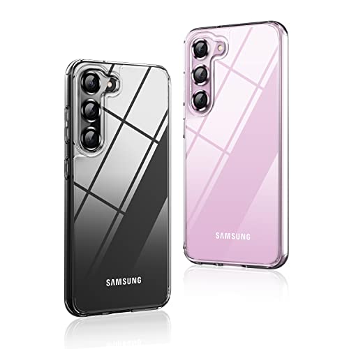 NALLOT Samsung Galaxy S23 Clear Case, Military Grade Drop Protection, Shockproof Bumper for S23 5G 6.1 Inch (Non-Yellow) von NALLOT