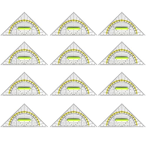 Geodreieck mit Griff 16 CM, 12 Stück Geometrie Dreieck aus Kunststoff, Geodreieck Klein Flexibel für Schule und Büro (Bruchsicher, Tuschenoppen) von NAMIS