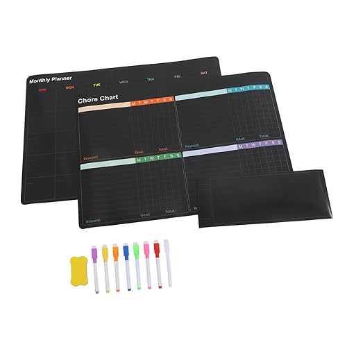 NAMOARLY 1 Satz magnetischer, trocken abwischbarer Kalender magnetischer Kühlschrankplaner kühlschrankorginizer kühlschranl organisator Magnetisches Whiteboard aufkleber Magnettafel Papier von NAMOARLY