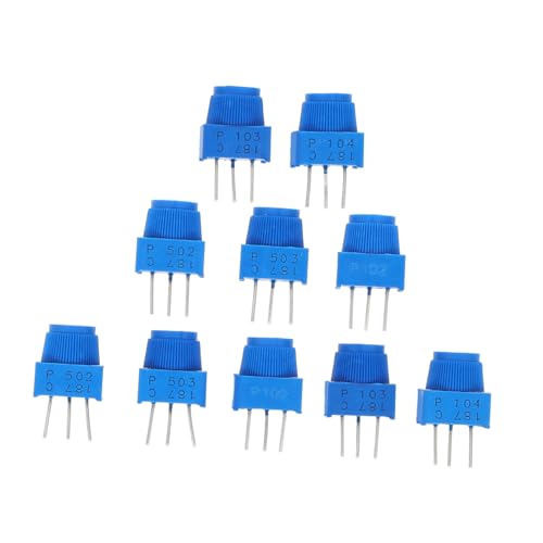 NAMOARLY 10 Stück Potentiometerschalter Mikrocontroller-Potentiometer Präzisionspotentiometer Widerstandswerte Trimmpotentiometer widerstände sortiment kit Trimmer-Potentiometer Eisen Blue NAMOARLY 10 Stück Potentiometerschalter Mikrocontroller-Potentiometer Präzisionspotentiometer Widerstandswerte Trimmpotentiometer widerstände sortiment kit Trimmer-Potentiometer Eisen Blue von NAMOARLY