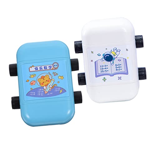 NAMOARLY 2 Stück math roller stamp matheroller stempel Stempelset mathestempel Mathe-Vorschulstempel intelligenter Mathe-Roller kleiner Studentenstempel Matherolle für die Schule Plastik von NAMOARLY