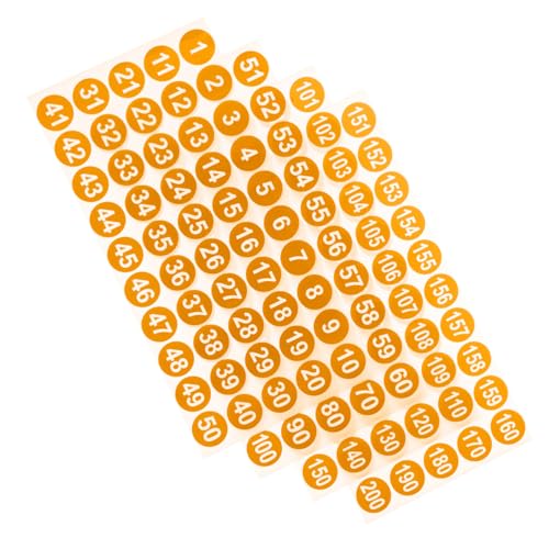 NAMOARLY 8 Blatt digitale Aufkleber vorratsschrank schließfachschrank Aufkleber mit Farbnummern aufeinanderfolgenden Party Klassifizierung digitales Etikett selbstklebender Nummernaufkleber von NAMOARLY