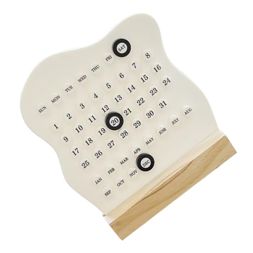NAMOARLY Handgefertigter Kalender Aus Holz Als Dekoration Für Büro Und Zuhause. Robustes Und Stilvolles Schreibtisch-ornament. Kalender Mit Täglicher Datumsanzeige Als von NAMOARLY