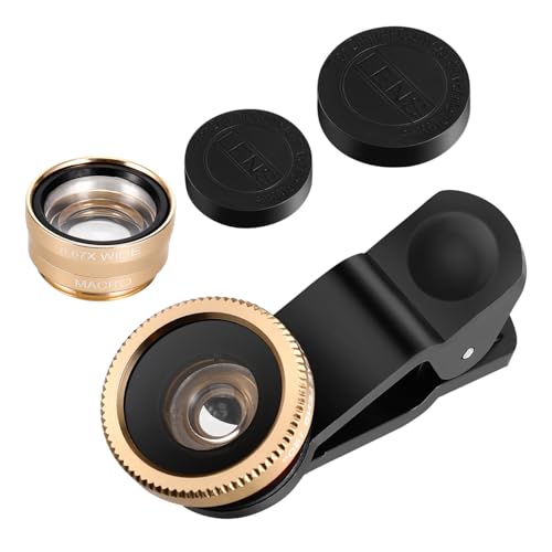 NAMOARLY Kameraobjektiv Makroobjektiv für Telefon Weitwinkelobjektiv Handy objektiv Umfang Teleobjektiv-Set Macro Lens Phone Camera Lens Handy Kamera objektiv Handy-Kamera-Objektiv Golden NAMOARLY Kameraobjektiv Makroobjektiv für Telefon Weitwinkelobjektiv Handy objektiv Umfang Teleobjektiv-Set Macro Lens Phone Camera Lens Handy Kamera objektiv Handy-Kamera-Objektiv Golden von NAMOARLY