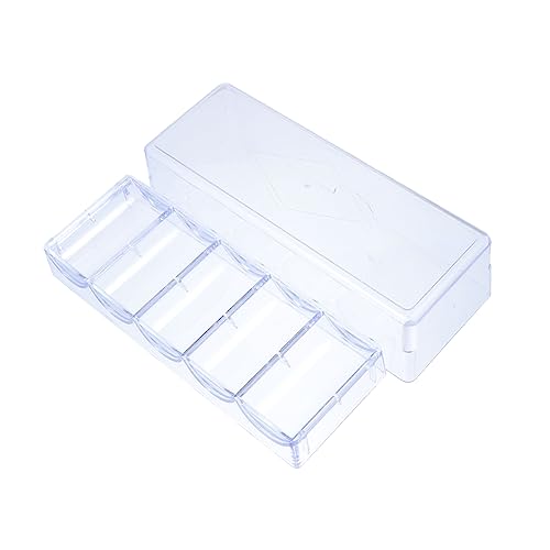 NAMOARLY Multifunktionale Poker Chip Box Transparente Aufbewahrung für Chips Tragbarer Chip Halter mit Flip Design für Brettspiele und Pokerabende Platzsparend und Praktisch von NAMOARLY