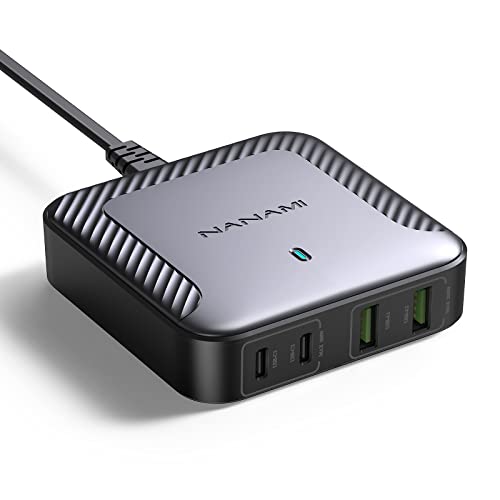 NANAMI 100W USB C Ladegerät GaN USB C Netzteil 4 Ports Charger PD Ladegerät mit PPS kompatibel mit MacBook Pro, iPhone 16/15 /15 Pro Max, iPad, S25,S24 Ultra, S24+, Switch usw von NANAMI