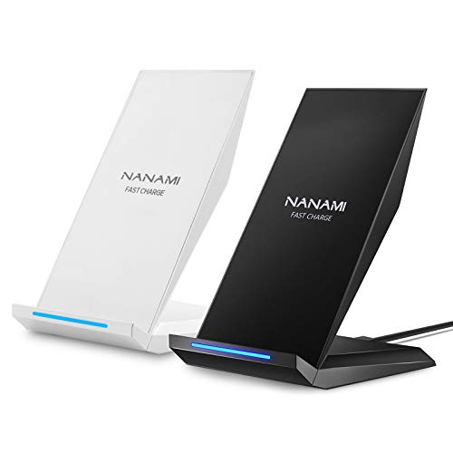 NANAMI Wireless Charger 2 Pack - 10W Induktive Ladestation für Samsung Galaxy S24 S23 S22 S21 S20 Ultra Plus, Kabelloses Ladegerät Qi Handy Ständer für iPhone 15 14 13 12 pro 12 11 XS Max XR X 8 Plus von NANAMI