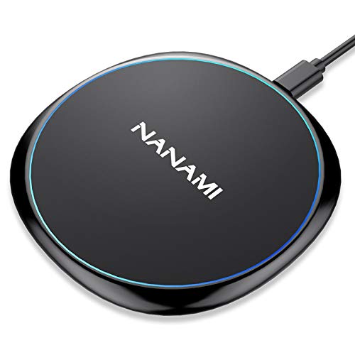 NANAMI Wireless Charger Pad, 10W Qi Induktive Ladestation für Samsung Galaxy S24 S23 S22 S21 S20 Note 20, Schnelles kabelloses Ladegerät Ladepad für iPhone 15 14 13 12 11 XS Max XR X 8 Plus AirPods von NANAMI