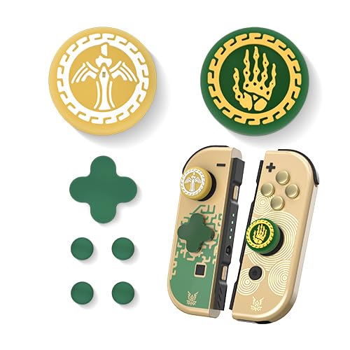 Switch OLED Dpad Caps für The Legend of Zelda: Tears of The Kingdom, Switch OLED Dpad Tastenkappen und Silikon Joy Con Daumengriffe von NANANINO