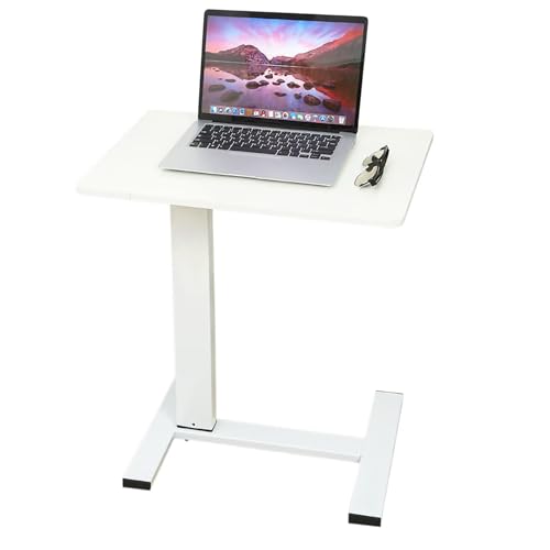 Adjustable Overbed Bedside Table with Wheels, Hospital and Home Use Movable Overbed Table Pneumatic Mobile Standing Laptop Desk Rolling Computer Cart,White 60 * 40cm Adjustable Overbed Bedside Table with Wheels, Hospital and Home Use Movable Overbed Table Pneumatic Mobile Standing Laptop Desk Rolling Computer Cart,White 60 * 40cm von NANGELRN