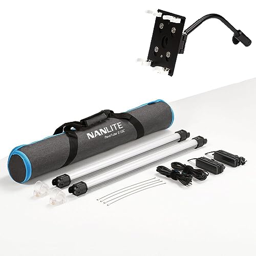 NANLITE PavoTube II 15C 1Kit, mit einer Farb-Effektleuchte PavoTube II 15C, 30 W, 77 cm. Röhrenform. Weißlicht 2700 - 7500 K, CRI: 97, TLCI: 98, Grün-/Magent von NANLITE