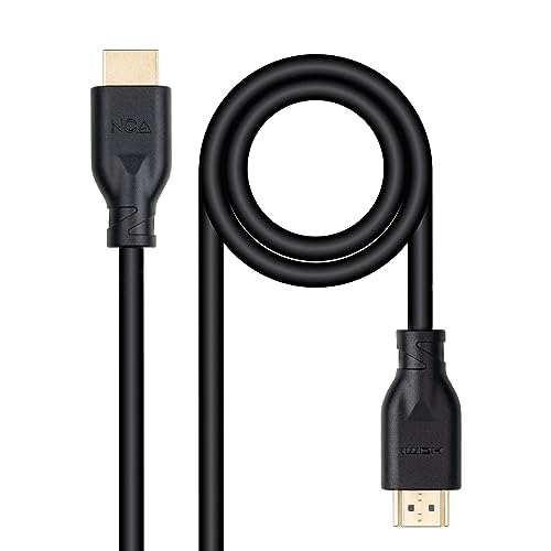 NANOCABLE 10.15.3901 – HDMI-Kabel V2.0 4K@60Hz 18 Gbit/s Stecker Typ A Stecker auf Typ A Stecker CCS, Schwarz, 1 m von NANOCABLE