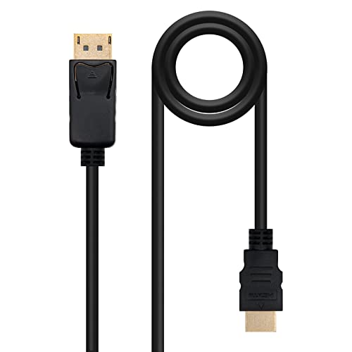 NANOCABLE 10.15.4300 – Displayport-auf-HDMI-Konverterkabel, Displayport/Stecker – HDMI/Stecker, Schwarz, 0,5 m NANOCABLE 10.15.4300 – Displayport-auf-HDMI-Konverterkabel, Displayport/Stecker – HDMI/Stecker, Schwarz, 0,5 m von NANOCABLE