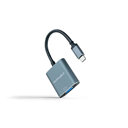 NANOCABLE 10.16.4101-G – USB-C-zu-VGA-Konverter, USB-C/M-VGA/H, Aluminium, Grau, 10 cm NANOCABLE 10.16.4101-G – USB-C-zu-VGA-Konverter, USB-C/M-VGA/H, Aluminium, Grau, 10 cm von NANOCABLE