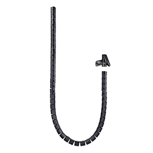 NANOCABLE Flexibler Kabelordner, 25 mm, 1,0 m, Schwarz von NANOCABLE