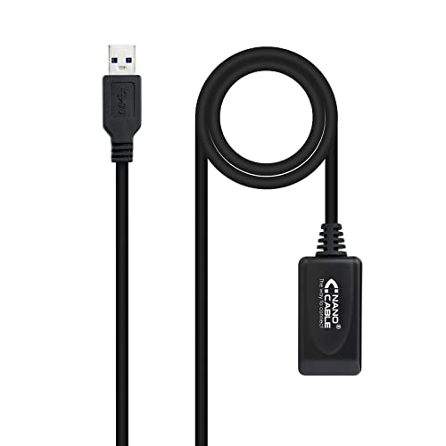 Nanocabel 10.01.0311 - USB 3.0 Verlängerungskabel mit Verstärker, Typ A/M-A/H, Stecker Buchse, schwarz, 5.0 mts Nanocabel 10.01.0311 - USB 3.0 Verlängerungskabel mit Verstärker, Typ A/M-A/H, Stecker Buchse, schwarz, 5.0 mts von NANOCABLE