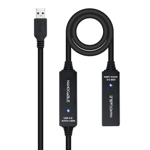 Nanocabel 10.01.0312 - USB 3.0 Verlängerungskabel mit Verstärker, Typ A/M-A/H, Stecker Buchse, schwarz, 10.0 mts Nanocabel 10.01.0312 - USB 3.0 Verlängerungskabel mit Verstärker, Typ A/M-A/H, Stecker Buchse, schwarz, 10.0 mts von NANOCABLE