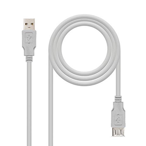 Nanocable 10.01.0204 - USB 2.0 Verlängerungskabel, Typ A/M-A/H, männlich-weiblich, beige, 3.0 mts Nanocable 10.01.0204 - USB 2.0 Verlängerungskabel, Typ A/M-A/H, männlich-weiblich, beige, 3.0 mts von NANOCABLE