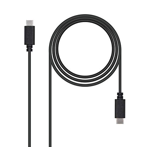 Nanocable 10.01.2302 - Kabel 3A USB-C zu USB-C, Hauptanwendung für Mobiltelefone, Tablets, Laptops usw. USB 2.0, bis zu 3 Ampere Last, Typ C/M-C/M, männlich-männlich, schwarz, 2.0 mts Nanocable 10.01.2302 - Kabel 3A USB-C zu USB-C, Hauptanwendung für Mobiltelefone, Tablets, Laptops usw. USB 2.0, bis zu 3 Ampere Last, Typ C/M-C/M, männlich-männlich, schwarz, 2.0 mts von NANOCABLE