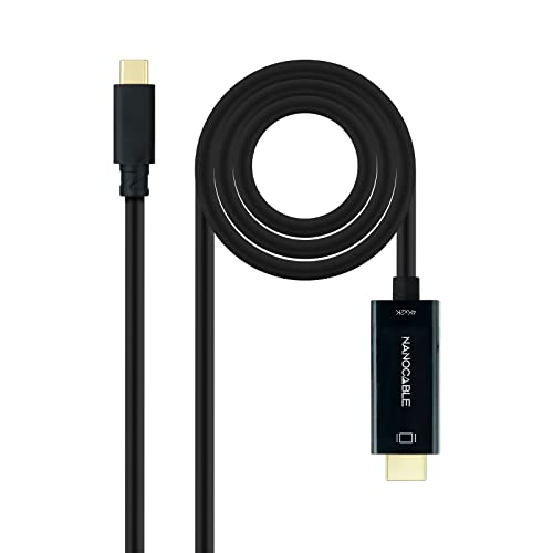Nanocable 10.15.5132 - USB-C auf HDMI 1.4 4K@30HZ Konverterkabel, 1,8 m, Schwarz Nanocable 10.15.5132 - USB-C auf HDMI 1.4 4K@30HZ Konverterkabel, 1,8 m, Schwarz von NANOCABLE
