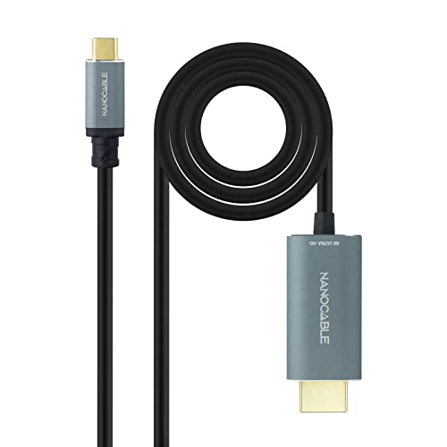 Nanocable 10.15.5162 - USB-C auf HDMI 2.1 8K@60HZ Konverter Kabel, 1.8m, Farbe Schwarz von NANOCABLE