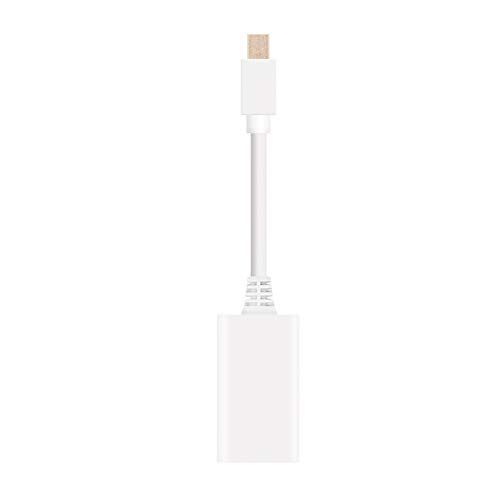 Nanocable 10.16.0102-W - Mini DisplayPort zu HDMI Konverter, mDP/M-HDMI A/H, männlich-weiblich, Weiß, 15 cms von NANOCABLE