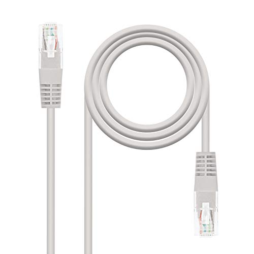 Nanocable 10.20.0101 - Ethernet Netzwerkkabel RJ45, Cat5e UTP AWG24, Grau, 1.0 mts von NANOCABLE