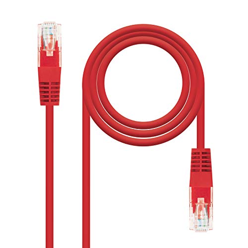 Nanocable 10.20.0402-R - Ethernet Netzwerkkabel RJ45, Cat.6 UTP AWG24, 100% Kupfer, rot, 2.0 mts von NANOCABLE