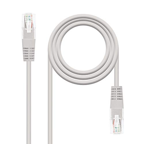 Nanocable 10.20.1305 - Netzwerkkabel Ethernet RJ45 LSZH Cat.6 UTP, AWG24, 100% Kupfer, allogenfrei, Grau, 5.0 mts von NANOCABLE