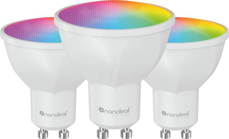 NF080B02-3GU10 - 3 Smarte Matter-LED-Lampen GU10-Fassung von NANOLEAF