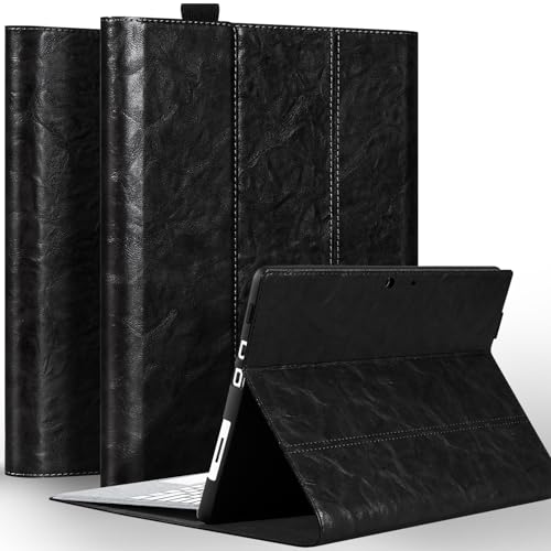 NANRUIL Hülle für Microsoft Surface Pro 4/5/6/7/7 Plus+ 12,3 Zoll 2015/2017/2018/2019/2021 Echtes Leder Schutzhülle Case Cover,Kompatibel mit Type Cover Tastatur und Surface Pen Holder Halter.Schwarz NANRUIL Hülle für Microsoft Surface Pro 4/5/6/7/7 Plus+ 12,3 Zoll 2015/2017/2018/2019/2021 Echtes Leder Schutzhülle Case Cover,Kompatibel mit Type Cover Tastatur und Surface Pen Holder Halter.Schwarz von NANRUIL