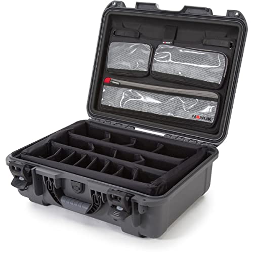 NANUK 930 Wasserdichter Hartschalenkoffer Mit Gepolsterten Trennwänden und Organizer für Deckel - Graphit von NANUK