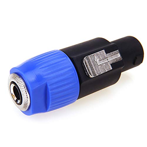 1PCS Speakon auf 1/4 Adapterstecker, verbesserte NANYI 1/4 Zoll Buchse auf NL4FC Stecker sind für die Konvertierung von 1/4 Zoll Kabeln auf NL4FC Stecker für Lautsprecher/Verstärker von NANYI