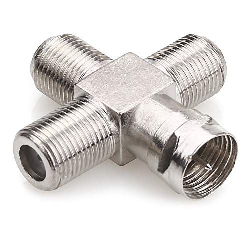 NANYI F-Stecker Stecker auf 3 Koaxialkabel-Verlängerungskupplung für F-TV-Radio-Koaxialkabel-Adapter, TV-Koaxialkabel für Antennenkabel F-Stecker-Adapter Satellite F-Typ Schraubanschluss NANYI F-Stecker Stecker auf 3 Koaxialkabel-Verlängerungskupplung für F-TV-Radio-Koaxialkabel-Adapter, TV-Koaxialkabel für Antennenkabel F-Stecker-Adapter Satellite F-Typ Schraubanschluss von NANYI