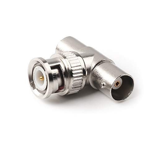 NANYI T Form 3 Way BNC Stecker auf 2 Weibliche RF Koaxial Adapter, für Antennenverlängerung Video Sicherheitssysteme Monitore Oszilloskop Test Netzkabel Draht (1 Paket) von NANYI
