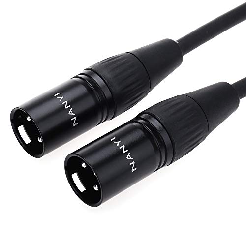 NANYI XLR Splitterkabel, Mikrofonkabel auf Patchkabel, 3-Pin Buchse auf Kabeladapter, DMX Kabel Mit Sauerstofffreiem Kupfer - 0.5 Meter von NANYI