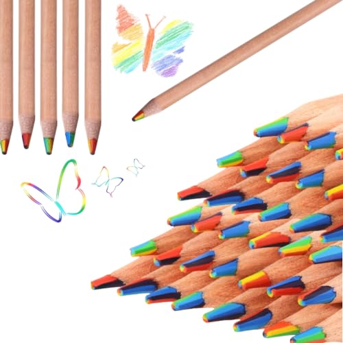 NAROSEBE 24 Stück Regenbogen Buntstifte für Kinder Erwachsene 7 in 1 Farbstifte Regenbogenstifte Multi Buntstift Farbe Mehrfarbig Bleistifte Bunter Holzstifte für Kunst Zeichnung NAROSEBE 24 Stück Regenbogen Buntstifte für Kinder Erwachsene 7 in 1 Farbstifte Regenbogenstifte Multi Buntstift Farbe Mehrfarbig Bleistifte Bunter Holzstifte für Kunst Zeichnung von NAROSEBE