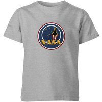 NASA JM Patch Kinder T-Shirt - Grau - 7-8 Jahre von NASA