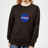 NASA Logo Insignia Damen Sweatshirt - Schwarz - M von NASA