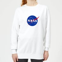 NASA Logo Insignia Damen Sweatshirt - Weiß - S von NASA