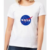 NASA Logo Insignia Damen T-Shirt - Weiß - L von NASA