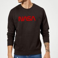 NASA Worm Rot Logotype Sweatshirt - Schwarz - S von NASA